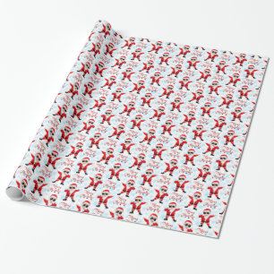 Funny Dabbing Santa Claus Frohe Weihnachten Geschenkpapier