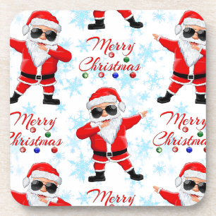 Funny Dabbing Santa Claus Frohe Weihnachten Getränkeuntersetzer