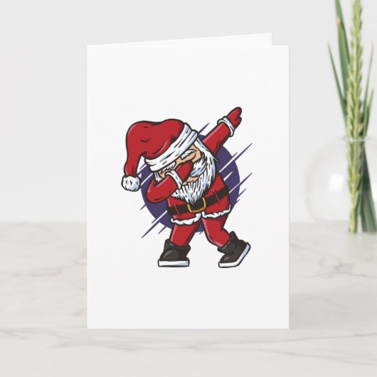 Funny Dabbing Santa Claus Karte (Vorderseite)
