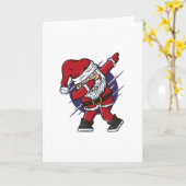 Funny Dabbing Santa Claus Karte (Gelbe Blume)