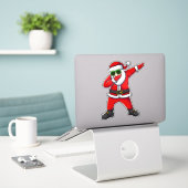 Funny Dabbing Santa Claus Shades Trendy Christmas Aufkleber (Laptop auf Schreibtisch)