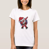 Funny Dabbing Santa Claus T-Shirt (Vorderseite)