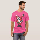 Funny Dabbing Santa Hip Hop Weihnachtsabb T-Shirt (Vorne ganz)