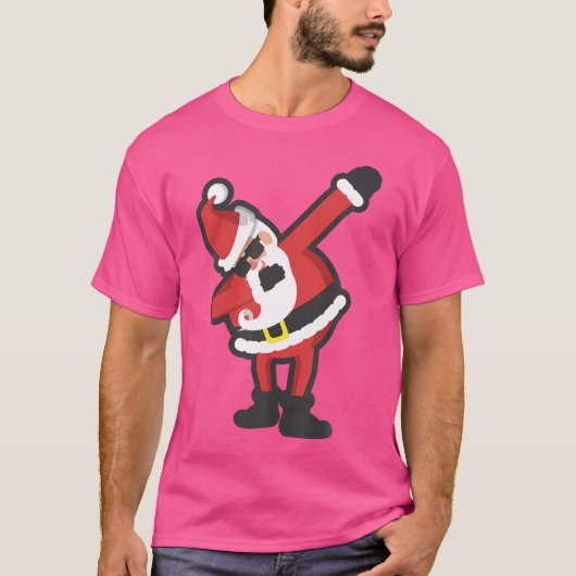 Funny Dabbing Santa Hip Hop Weihnachtsabb T-Shirt (Vorderseite)