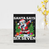 Funny Dabbing Santa Says Six Seven 67 Meme Christm Karte (Gelbe Blume)