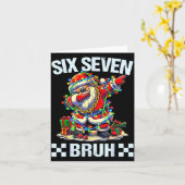 Funny Dabbing Santa Six Seven Bruh Christmas 67 Me Karte (Gelbe Blume)