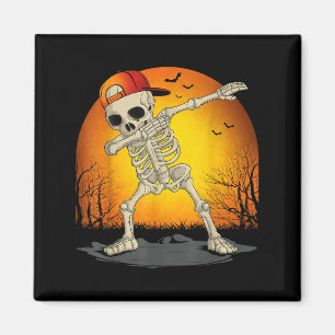 Funny Dabbing Skelett Skull Halloween Für Kinder B Magnet