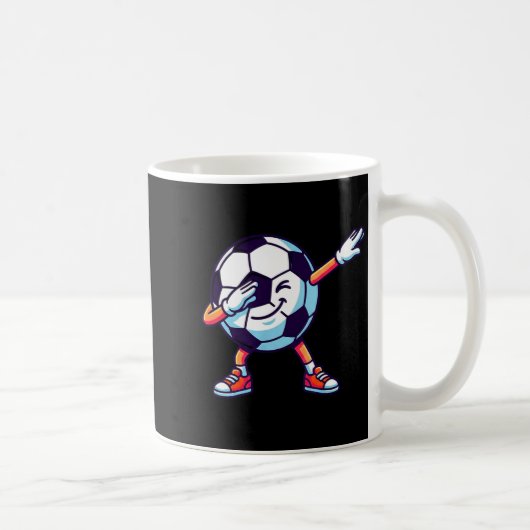Funny Dabbing Soccer Ball Cartoon Srt Gift Kids Bo Kaffeetasse (Rechts)