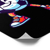 Funny Dabbing Soccer Ball Cartoon Srt Gift Kids Bo Poster (Ecke)