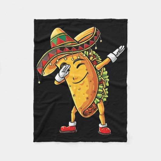 Funny Dabbing Taco Cinco De Mayo Kinder Junge Männ Fleecedecke (Vorderseite)