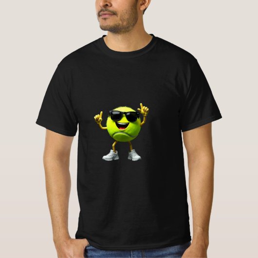 Funny Dabbing Tennis Ball Sportler T-Shirt (Vorderseite)