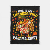 Funny Dabbing Turkey Thanksgiving Pajamas Pjs Srts Fleecedecke (Vorderseite)