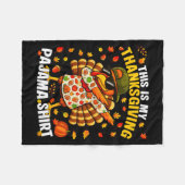 Funny Dabbing Turkey Thanksgiving Pajamas Pjs Srts Fleecedecke (Vorderseite (Horizontal))