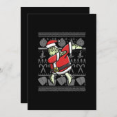 Funny Dabbing Turtle Pet Ugly Christmas Holloween Save The Date (Vorne/Hinten)
