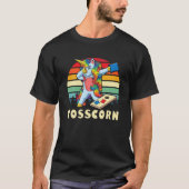 Funny Dabbing Unicorn Cornhole Girls Schule T-Shirt (Vorderseite)
