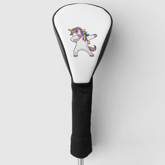 Funny Dabbing Unicorn Golf Headcover (Vorderseite)