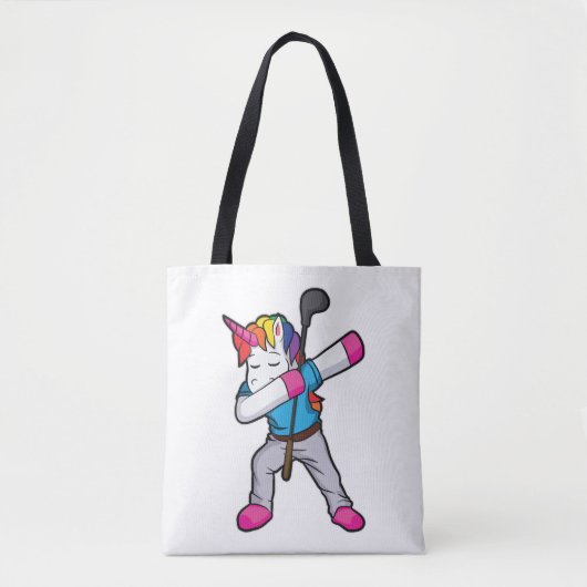 Funny Dabbing Unicorn Golfer Geschenk Golf Tasche (Vorderseite)