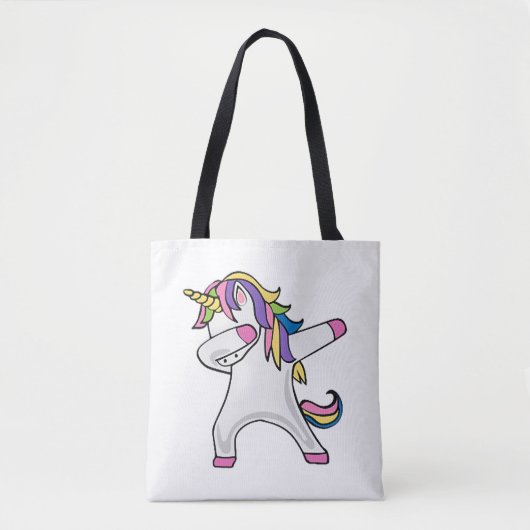 Funny Dabbing Unicorn Tasche (Vorderseite)
