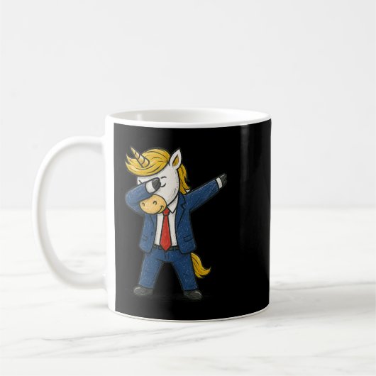 Funny Dabbing Unicorn Trump Patriotic Dab Pose Usa Kaffeetasse (Links)