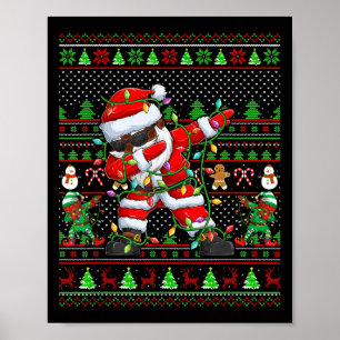 Funny Dabbing Weihnachten Lichter Ugge Weihnachten Poster