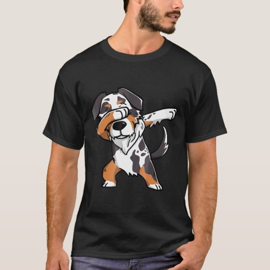 Funny Dabing Hund Birthday Hund Gif T-Shirt (Vorderseite)