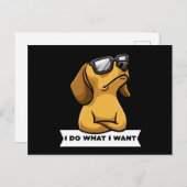 Funny Dachhund Hund lustiges Geschenk Idee Postkarte (Vorne/Hinten)