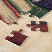 Funny Dachshund Bookstore Reading Dog Lover Art Puzzle (Seite)