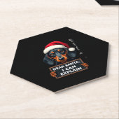 Funny Dachshund Christmas Dear Santa I Can Explain Untersetzer (angewinkelt)