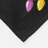 Funny Dachshund Christmas Lights Santa Hat Xmas Fleecedecke (Ecke)