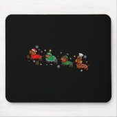 Funny Dachshund Christmas Parade  Mousepad (Vorne)