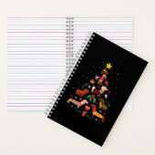 Funny Dachshund Christmas Tree Notizblock (Innen)