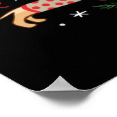 Funny Dachshund Christmas Tree Poster (Ecke)