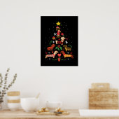 Funny Dachshund Christmas Tree Poster (Küche)