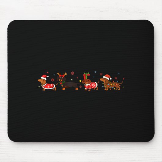 Funny Dachshund Christmas Weenie Dog Lover Cute Me Mousepad (Vorne)
