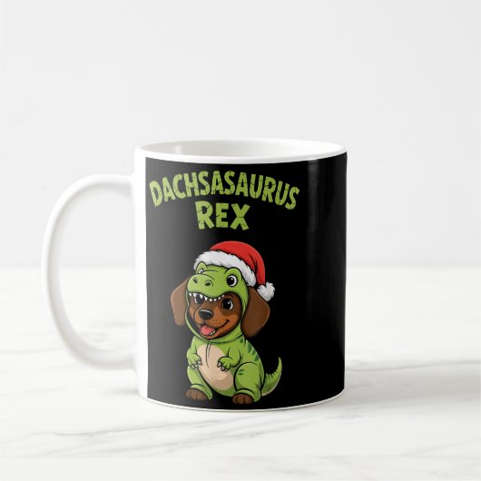 Funny Dachshund Dog T-rex Costume Christmas Kids B Kaffeetasse (Links)