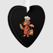 Funny Dachshund Dog Weenie Sausage Hotdog Sandwich Ornament (Vorderseite)