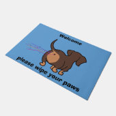 Funny Dachshund Fußmatte (Schrägansicht)