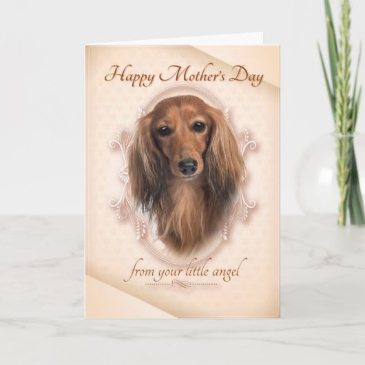 Funny Dachshund Mother's Day Card Karte (Vorderseite)