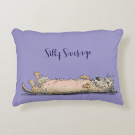 Funny Dachshund Sausage Dog Pillow Dekokissen