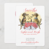 Funny Dachshund Save The Date Dog Lovers Card (Vorne/Hinten)