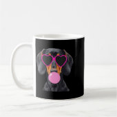 Funny Dachshund Wearing Gles And Blowing Nk Bubble Kaffeetasse (Links)
