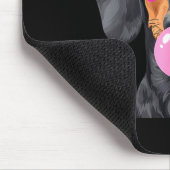 Funny Dachshund Wearing Gles And Blowing Nk Bubble Mousepad (Ecke)