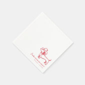 Funny Dachshund Wedding Serviette (Ecke)