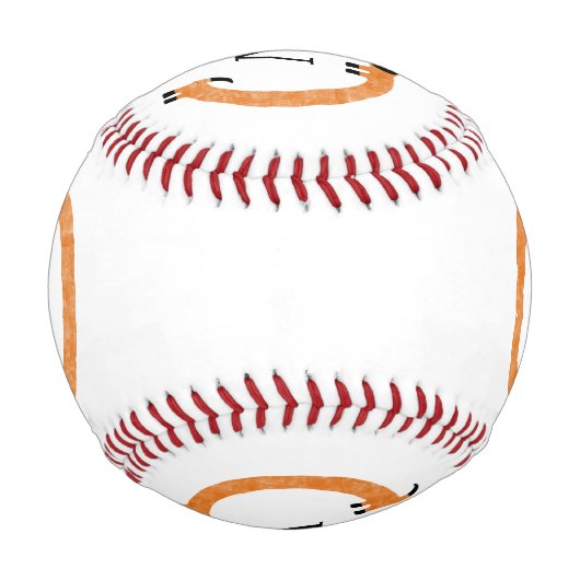 Funny Dachshund Wiener Sausage Dog Monogram Baseball (Vorderseite)