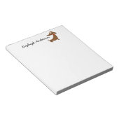 Funny Dackel 5.5" x 6" Notepad - 40 Seiten Notizblock (angewinkelt)