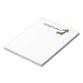 Funny Dackel 5.5" x 6" Notepad - 40 Seiten Notizblock (Rotiert)