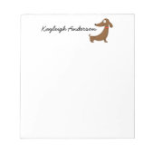 Funny Dackel 5.5" x 6" Notepad - 40 Seiten Notizblock (Vorderseite)