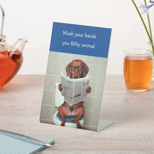 Funny Dackel Badezimmer Zeichen Sockelschild (In SItu)