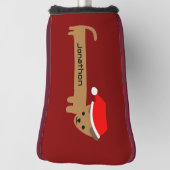 Funny Dackel Burgundy Red Niedlich Golf Headcover (Rotieren 90)