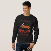 Funny Dackel Christmas Lights Tangled Dog Lover Sweatshirt (Vorne ganz)